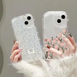 Phone Case for Samsung Galaxy A55 A35 A54 A24 A14 A34 A25 A15 A52 S25 S24 Ultra S22 S21 Plus S20 S23 FE S24FE Flower Soft Cover