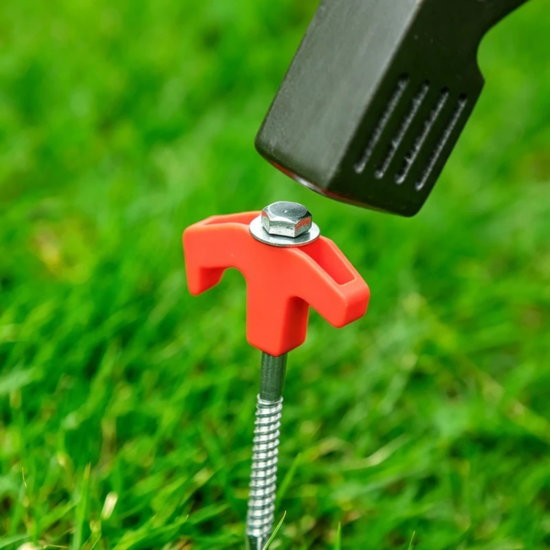 Hexagonal threaded , outdoor fixed tent floor , steel nails, windproof beach floor , camping canopy accessories