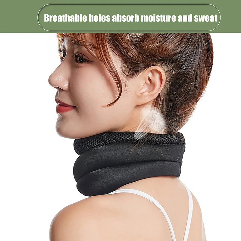 

3-Stage Soft Neck Brace for Pain Relief, Anti-Snoring Cervical Collar with Shoulder Support for Office & Home Use