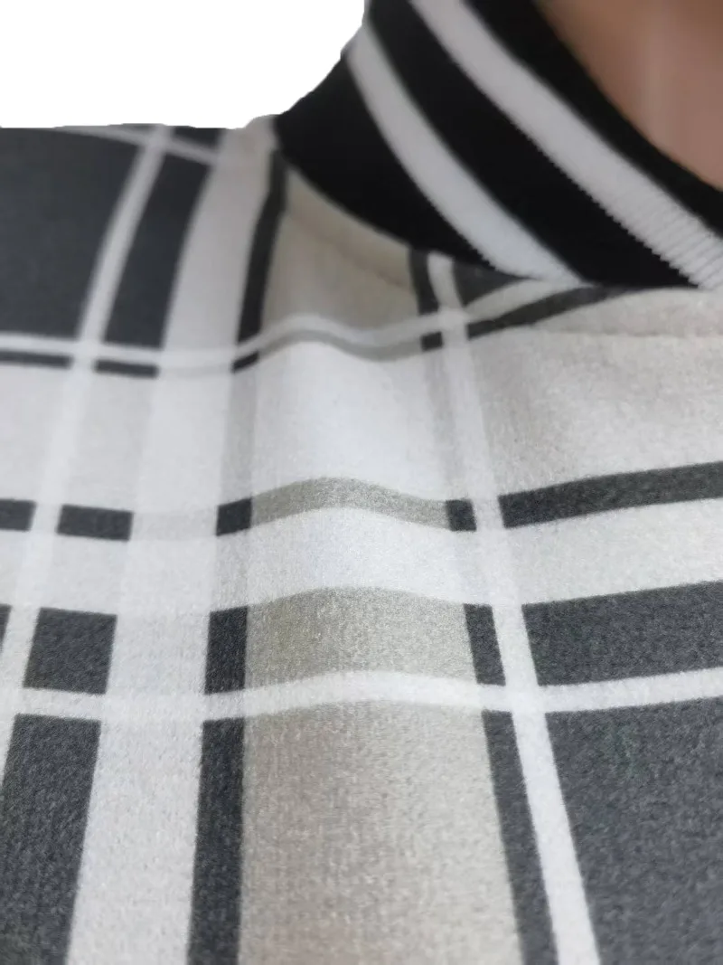 Letter Print Plaid Patchwork Velvet Bomber Jackets Women Fashion Long Sleeve Single Breasted Baseball Coats Casual Streetwear