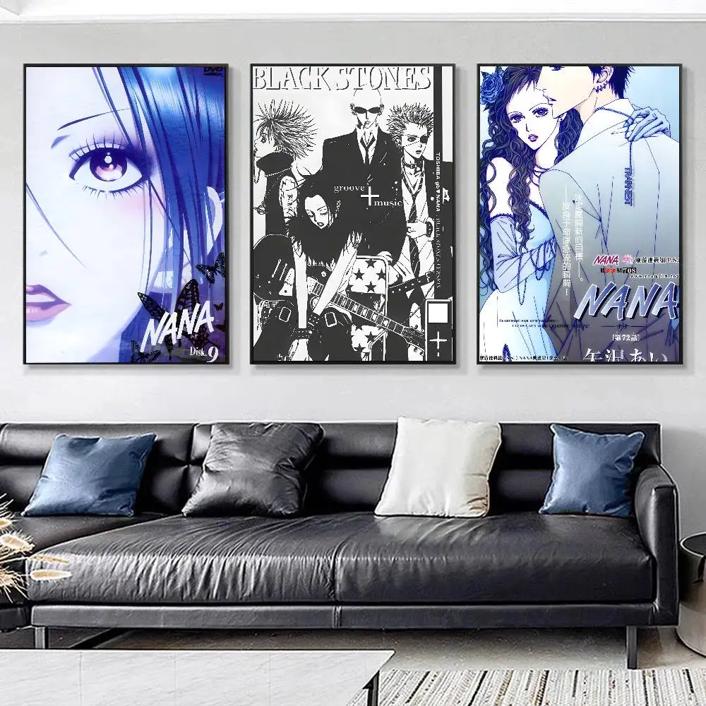 anime nana girl  Poster Wall Art Printing Waterproof Home Living Bed Room Bar Aesthetic Decor