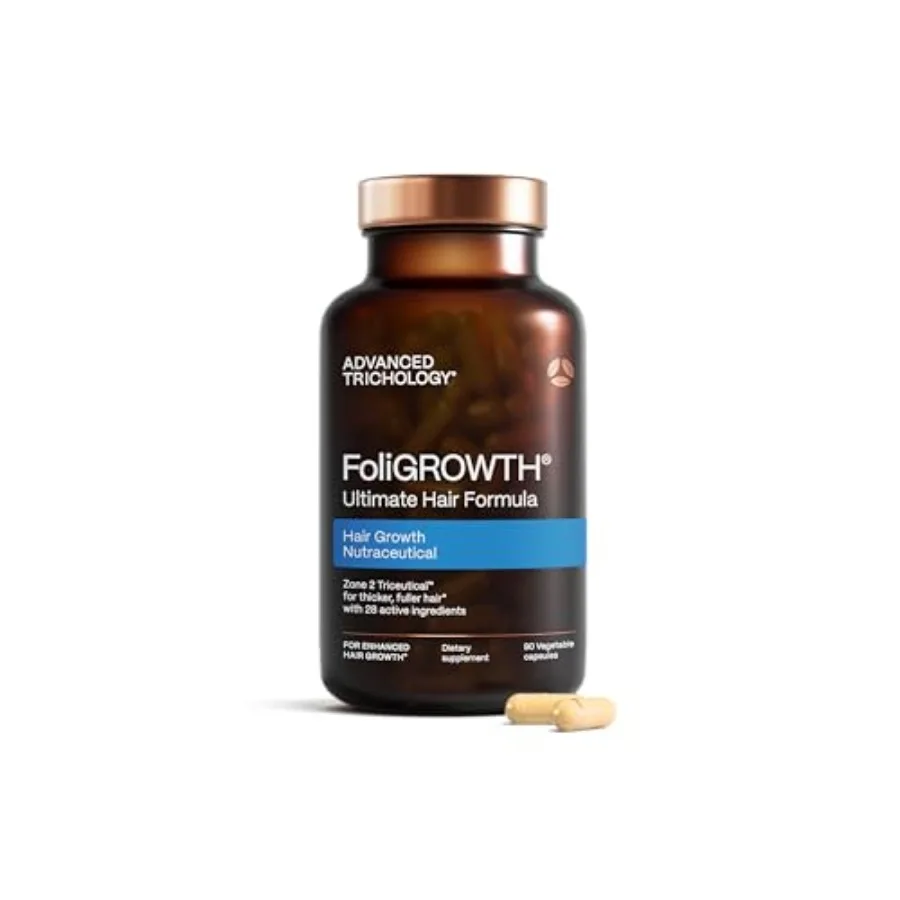 

FoliGROWTH® Hair Growth Supplement for Women and Men For Thicker Fuller Hair American Hair Loss Association Approved Supports T