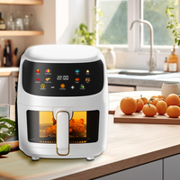 6L Air Fryer 1350W Low Watt With Observation Window Air Fryer Cooking Household Non-Stick Air Fryer