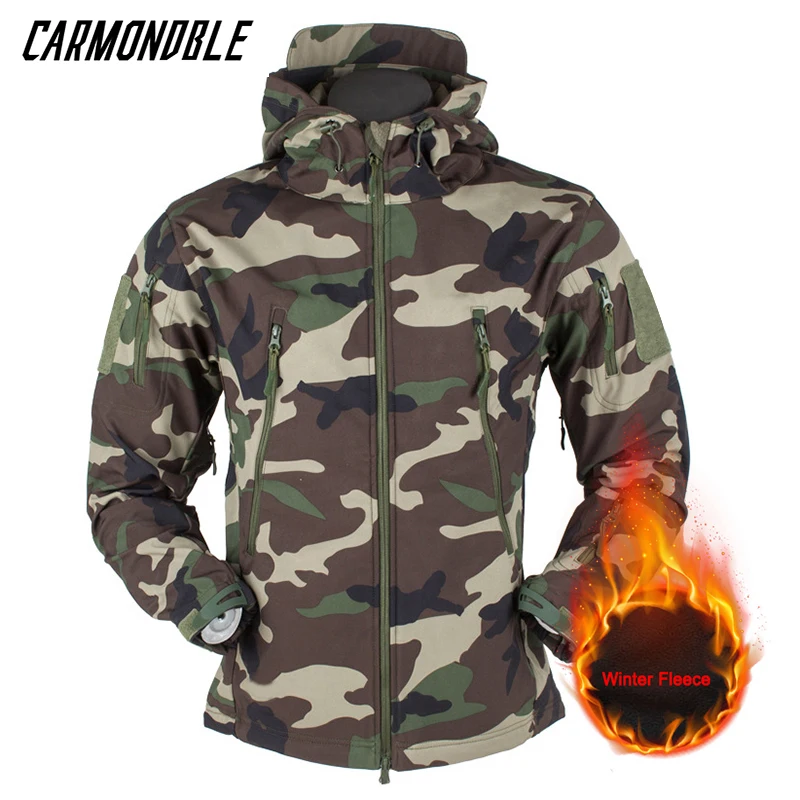 

Men Windproof Winter Cycling Jacket CARMONDBLE Mountain Bike Windbreaker Bicycle Coat MTB Tactics Clothing Chaqueta Calefactable