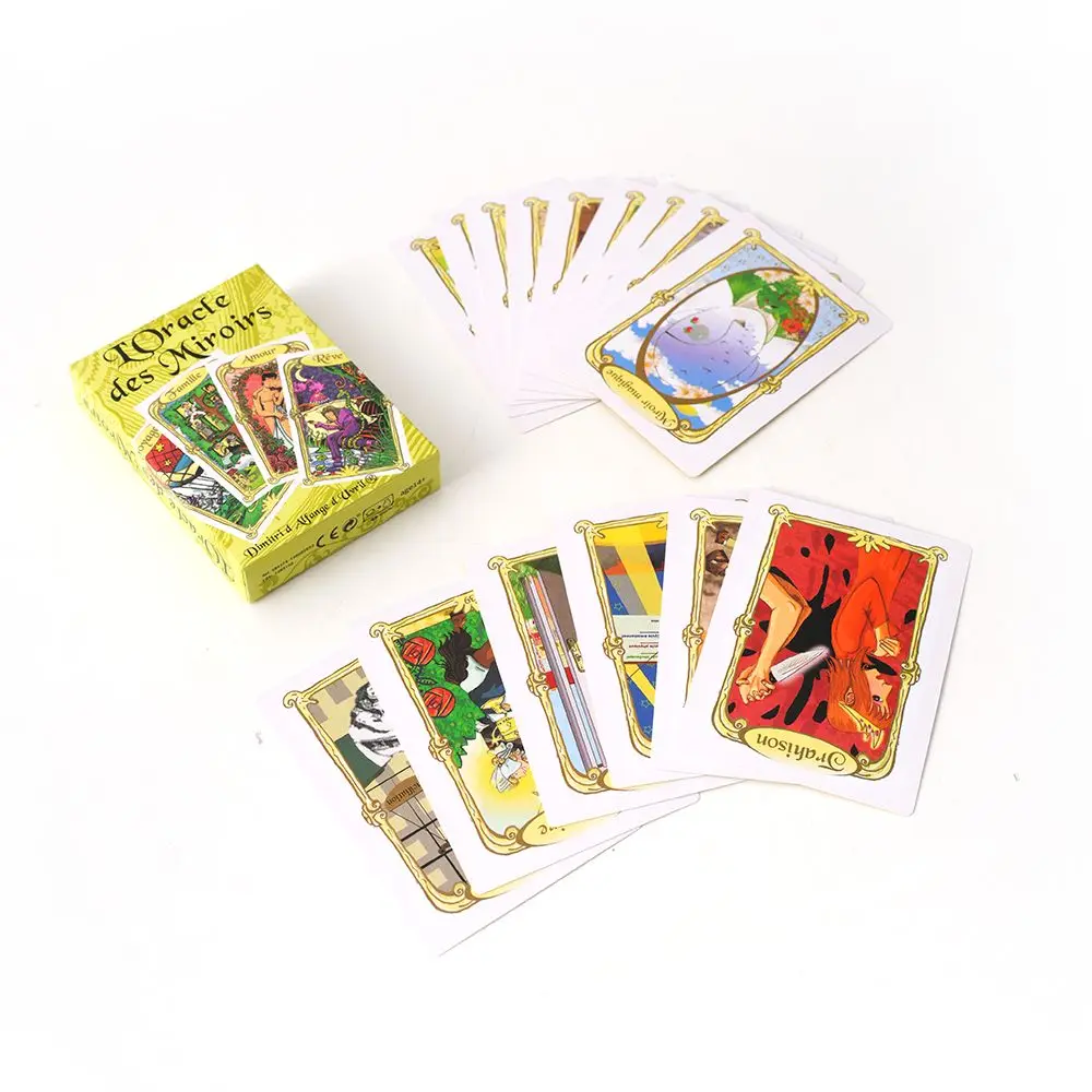 52 قطعة من بطاقات أوراكل لمرايا Grimo مقاس 10.4*7.3 سم مجموعة التارو الكلاسيكية مقاس 4*2.9 بوصة بطاقات أوراكل لعشاق لعبة الحفلات #4