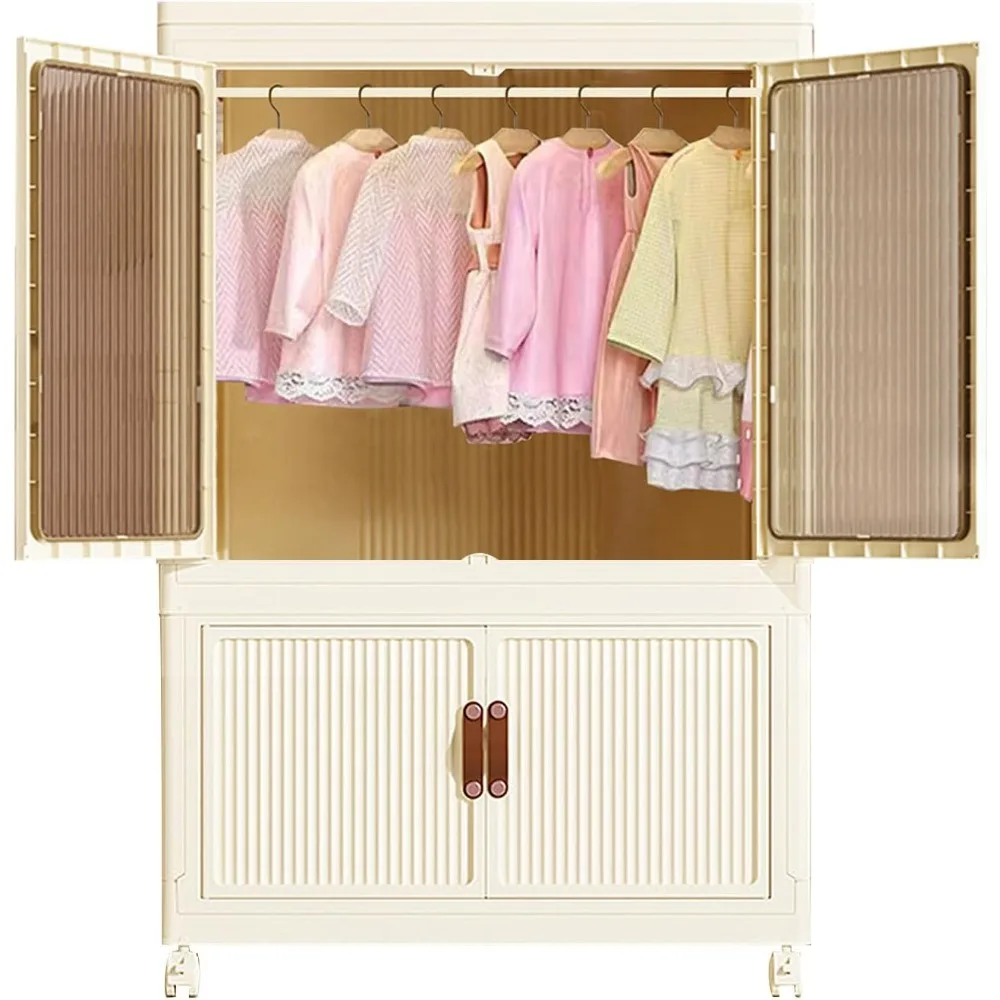 

Wardrobe Closet Children, Nursery Armoire Children's Foldable Storage Wardrobe Portable Children's Wardrobe Bedroom