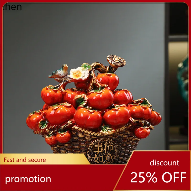 HXL Persimmon Ornament for Living Room, Entryway, Wine Cabinet, TV Cabinet Decoration