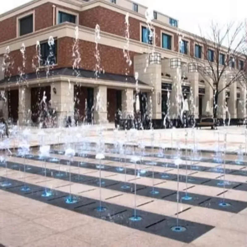 for Interactive Dry Music Water Show Fountain LED Color Changing Floor Jet Nozzle Garden Park Plaza Outdoor Decoration Gift