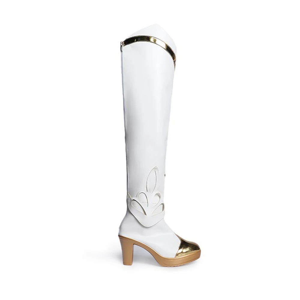 أحذية Fulujiacos Genshin Impact Lumine التأثيرية أحذية كوميدية لحفلات الهالوين التأثيرية