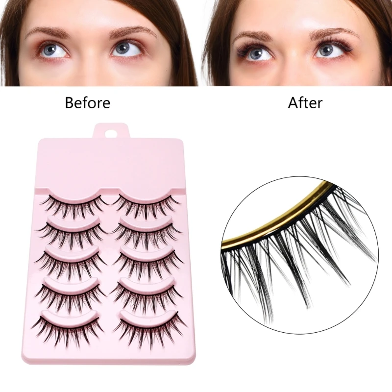 Manga Lashes, Spiky-Anime Falsche Wimpern Natürlicher Look Cosplay Wispy Strip Lashes Drop Shipping