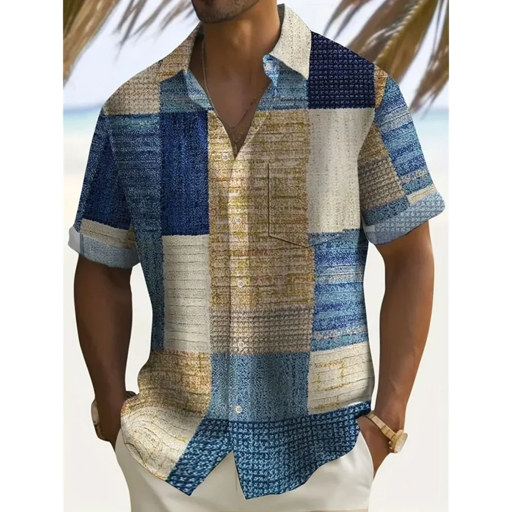 Camicia Casual da uomo camicia hawaiana da uomo estate stampa 3d camicia Casual a maniche corte per uomo abbigliamento camicie traspiranti