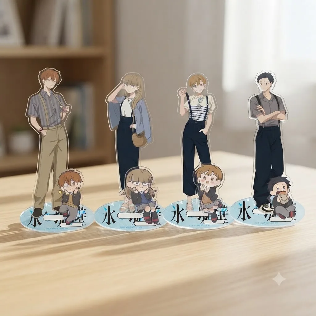15CM Hot Anime The Ramparts of Ice Acrylic Keychain Stand Model Cosplay Characters Ornament Accessories Goods Christmas Gifts