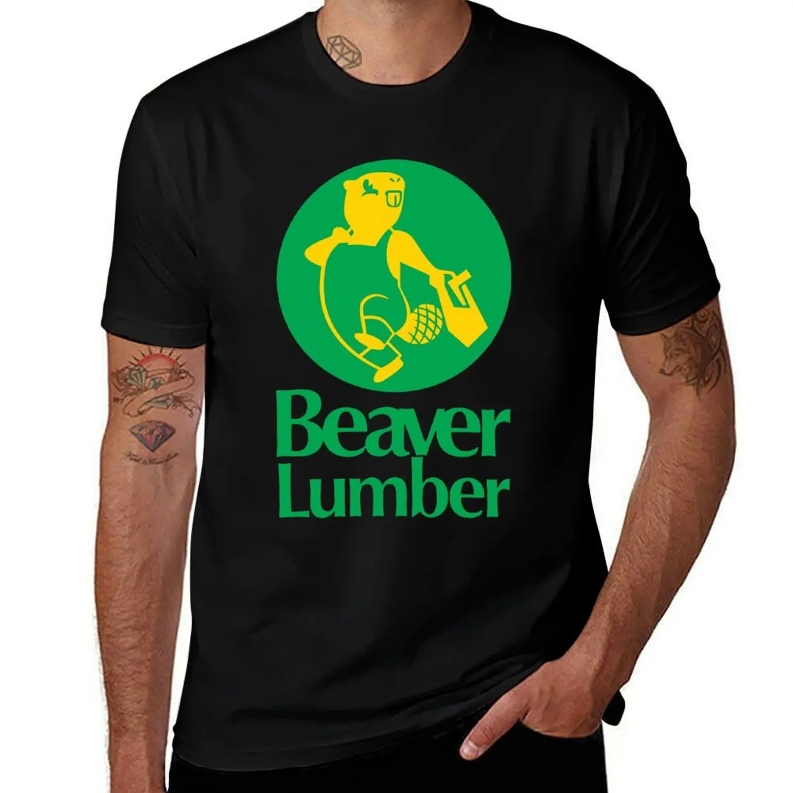 Beaver Lumber T-Shirt Active Sports Short Sleeve Cotton Shirt T-Shirt