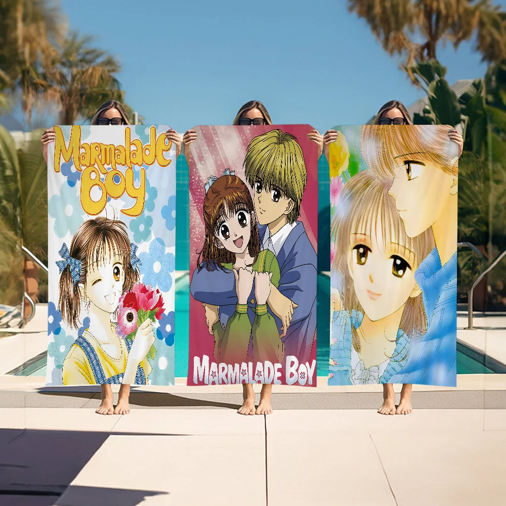 Anime Marmalade Boy Classic Vintage Microfiber Printed Beach Towel Mountain Climbing Yoga Beach Swimming Running Absorbent