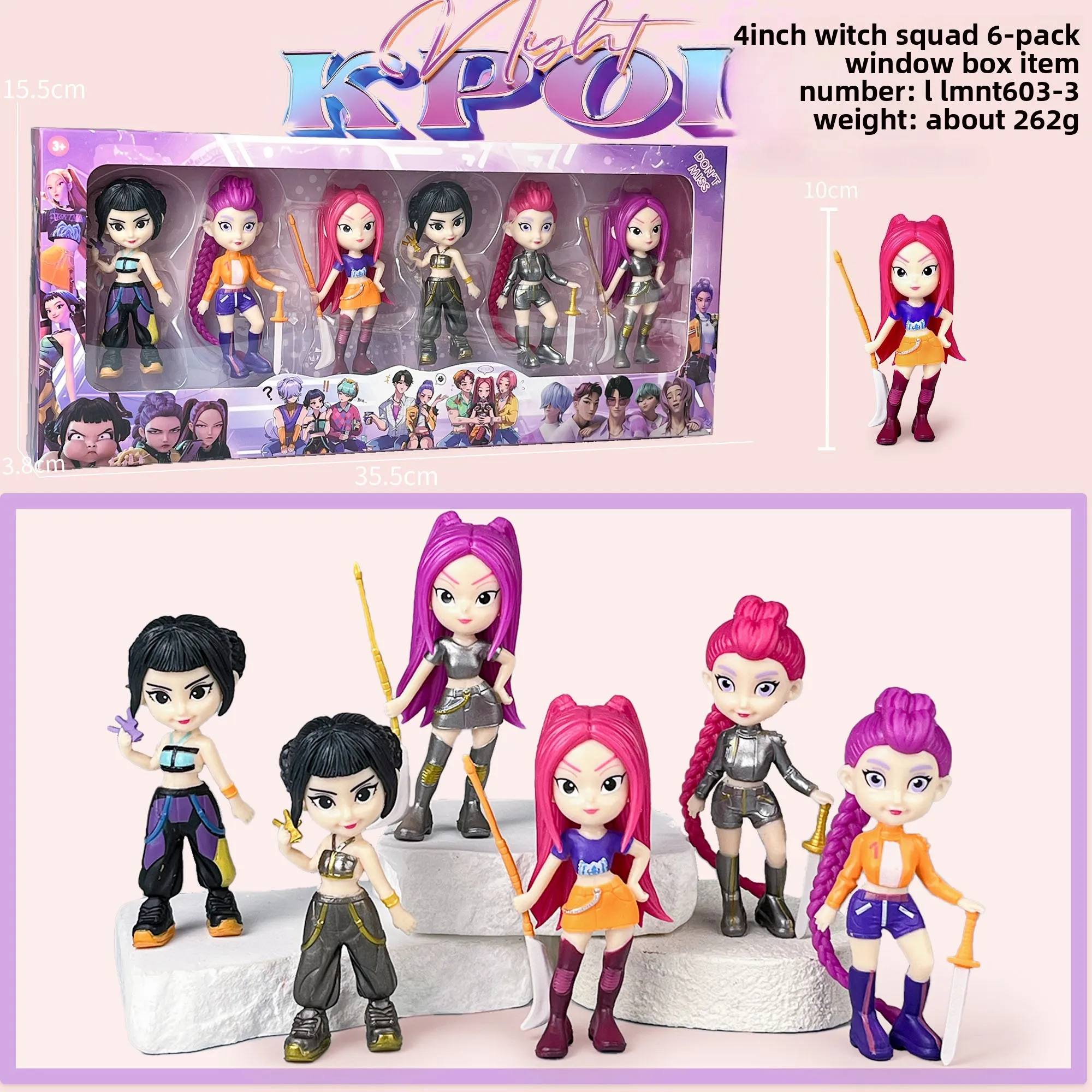 Caliente 6 unids/set Kpop Demon Hunters figura de acción juguete Derpys Tigre Rumi Mira Zoey Sussy estatuilla muñeca Fans regalo 2026 regalo de Navidad