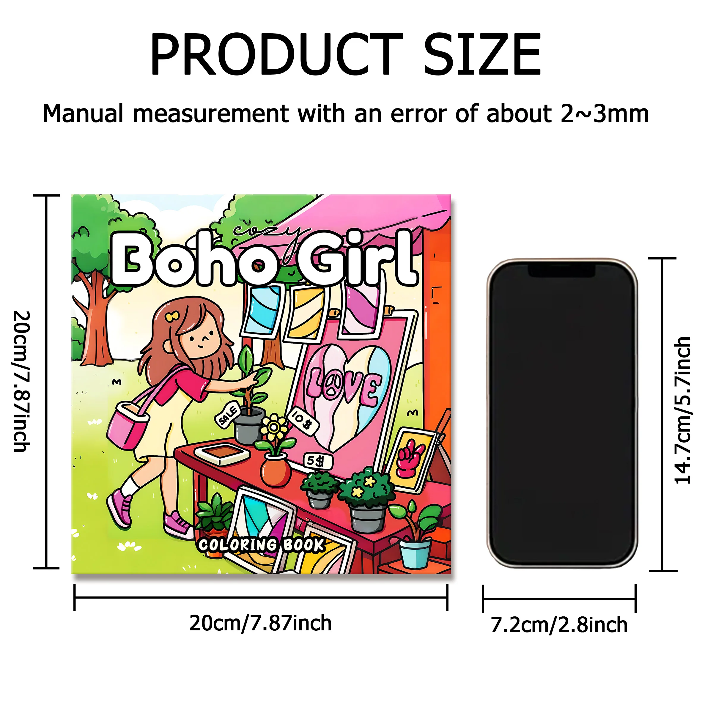 BOHO GIRL: Coloring Book for Adults Featuring Cute Cozy Daily Activities for Relaxation (Cozy Spaces Coloring)