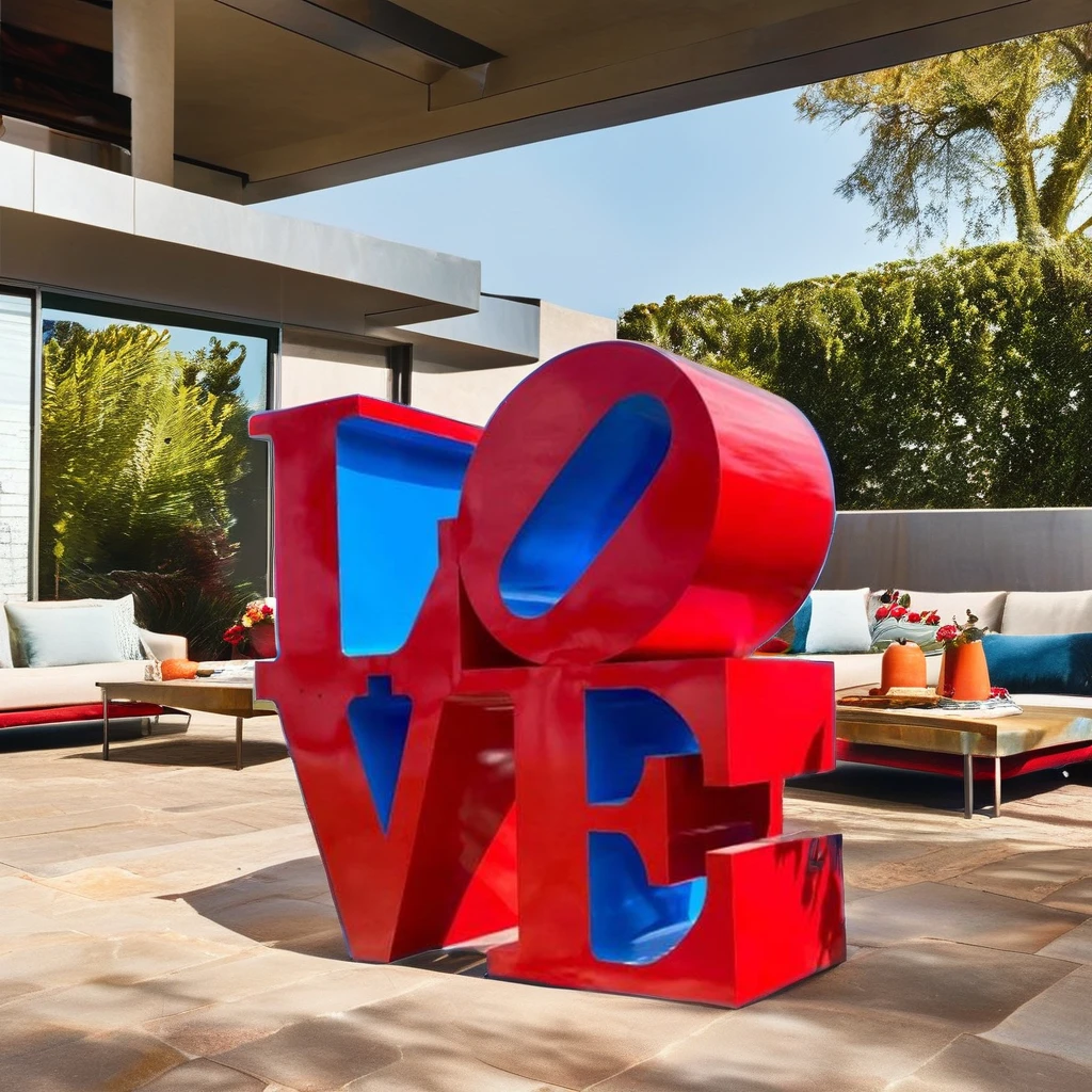 Custom Size Stainless Steel Love Sculpture for Garden Wall Usage Unique Letter Garden Sculpture