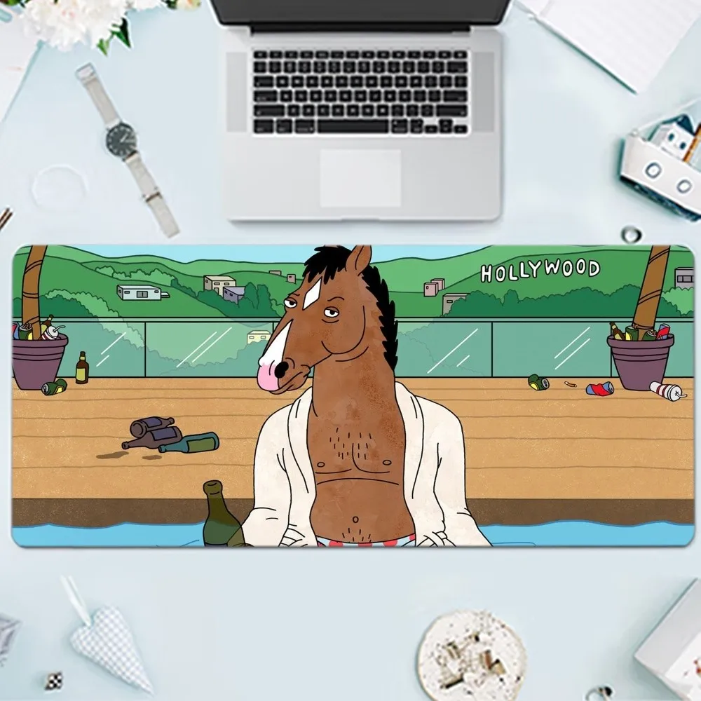 B-BoJack Cartoon H-Horseman Mousepad Large Gaming Compute Gamer PC Keyboard Mouse Mat