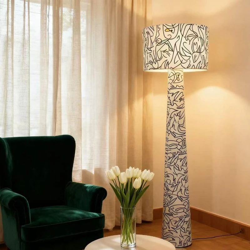 Pattern floor lamp bedroom floor lamp study decorative lamp