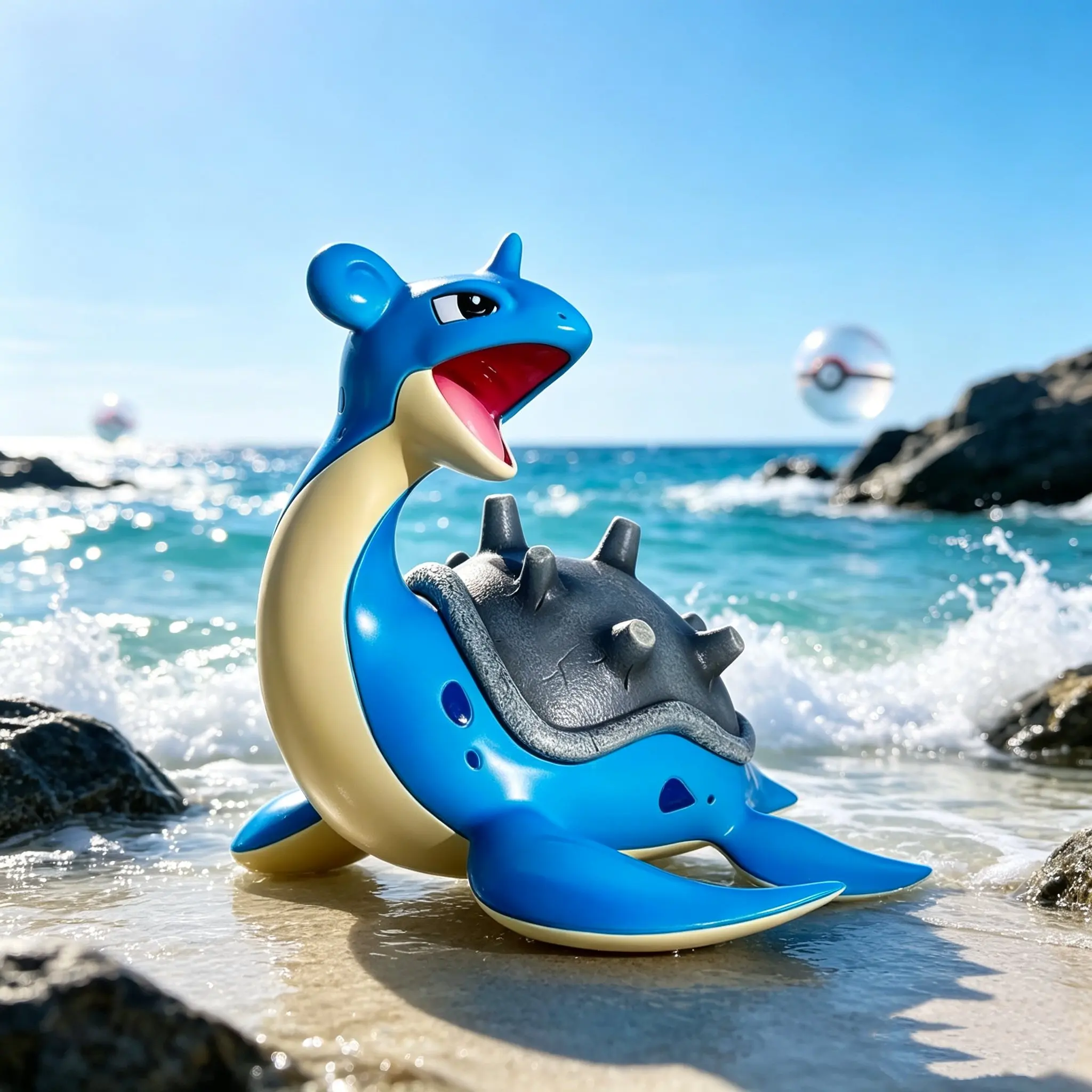 Pokemon Anime Figuren Lapras Actionfigur Kawaii Niedliche Figur PVC Statue Raumdekoration Geburtstagsgeschenk für Kinder Spielzeug