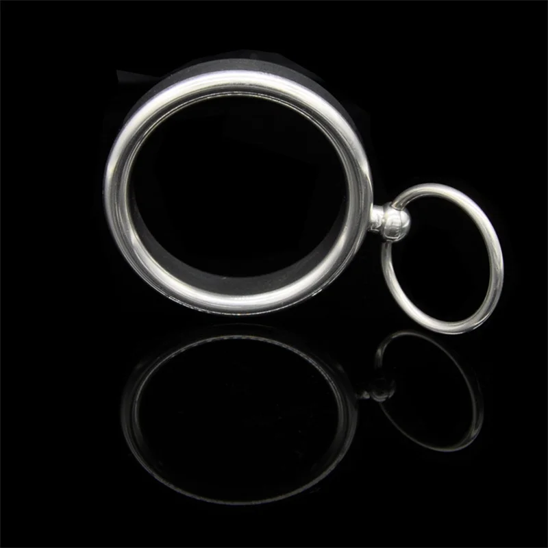 Metal Penis Ring Sex Toys for Men Male Delay Ejaculation Stainless Steel Cock Ring with Glans Stimulator Semen Lock BDSM