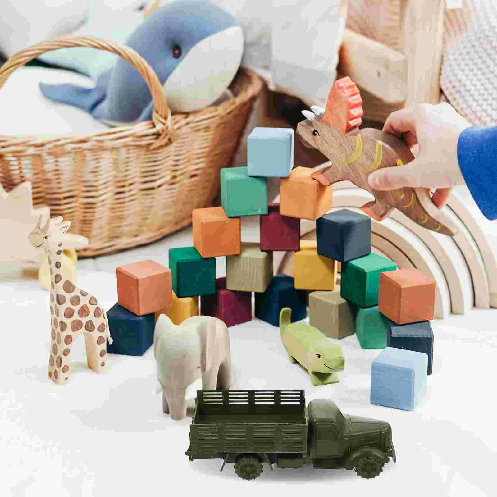 10 Pcs Truck Model Compact Car Models Kids Toy Children Plastic Vehicle Educational Sand Table