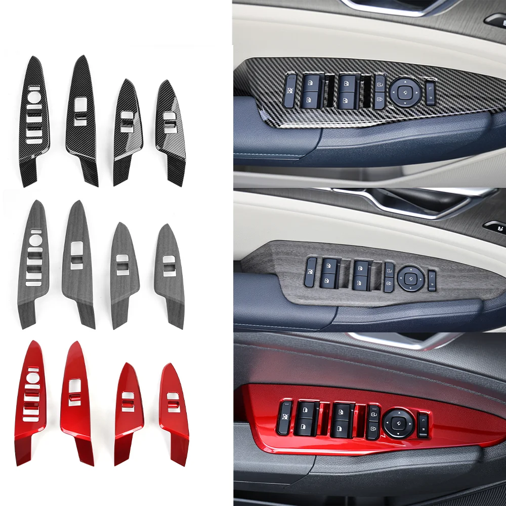 

Для Kia Sportage NQ5 PE 2026 LHD RHD, 4 шт., накладки на кнопки стеклоподъемников из ABS-пластика, декоративные элементы для дверных панелей, аксессуары для интерьера автомобиля