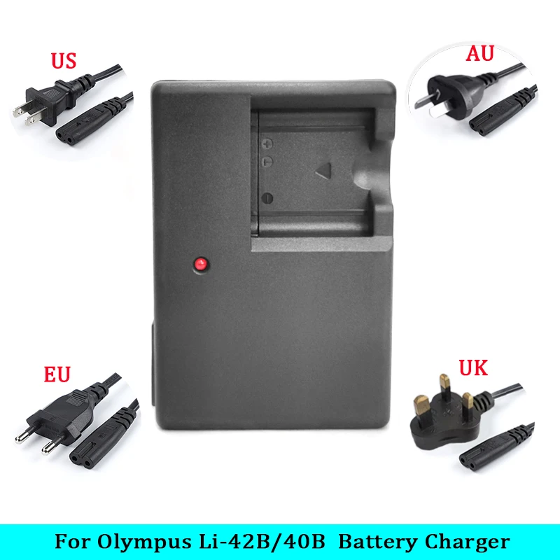 LI-40C Charger for Camera Olympus LI-42B,LI-40B,LI-41C,EN-EL10,NP-45,KLIC-7006,D-LI63,CNP-80 battery charger LI40B,LI42B,LI40C