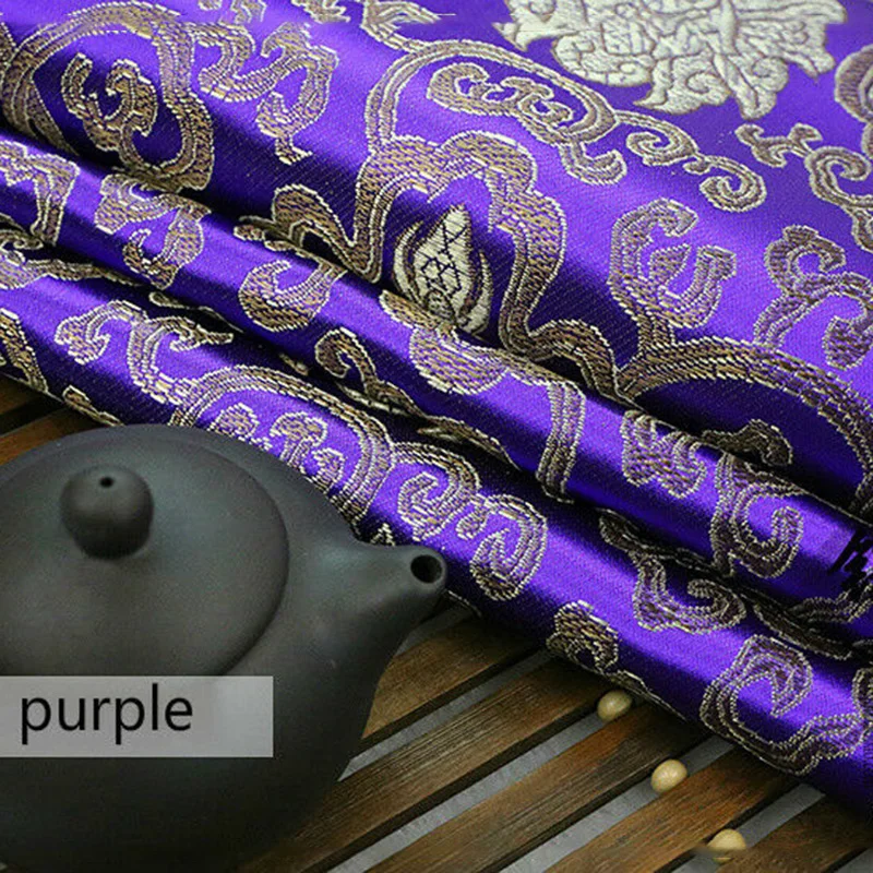 Satin Fabric Vintage Chinese Style Brocade Satin Jacquard Fabric For Sewing Kimono Cheongsam DIY Handmade Material Patchwork