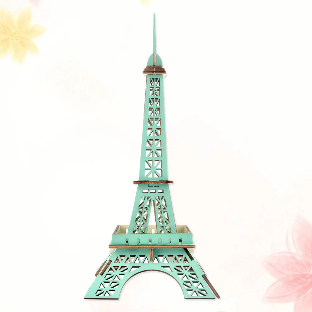 

3D Wooden Eiffel Tower Puzzle Creative DIY Educational Assembly for Kids Adults Interior Decoration