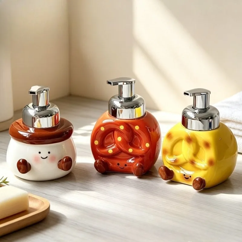 Ceramic foam bubble bottle Toilet hand washing table Hand washing liquid Body wash shampoo Bottled separately