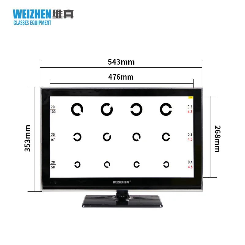 2000B LCD eye chart 21.5 inch inspector optometry display screen with certificate
