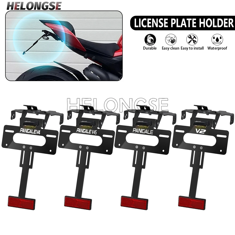 

For Ducati Panigale V4 R S SP SP2 V4R V4S V4SP / S Corse Motorcycle License Plate Holder Bracket Light Fender Eliminator Kits