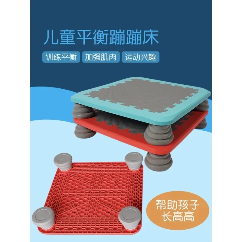 Bouncing trampoline, high jumping device, sensory training, promoting height touching equipment, growing high jumping bed