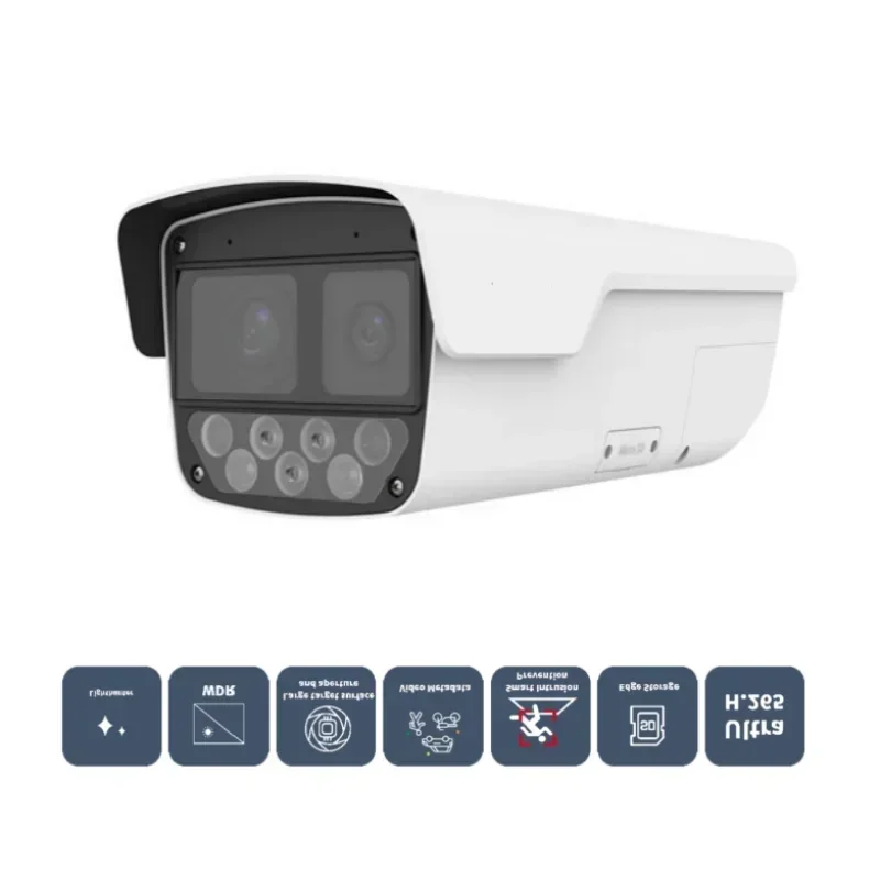 Uniview منتج جديد مقاوم للماء H.265 8MP + 4MP ثنائي القناة cctv رصاصة للرؤية الليلية ahd CCTV #4