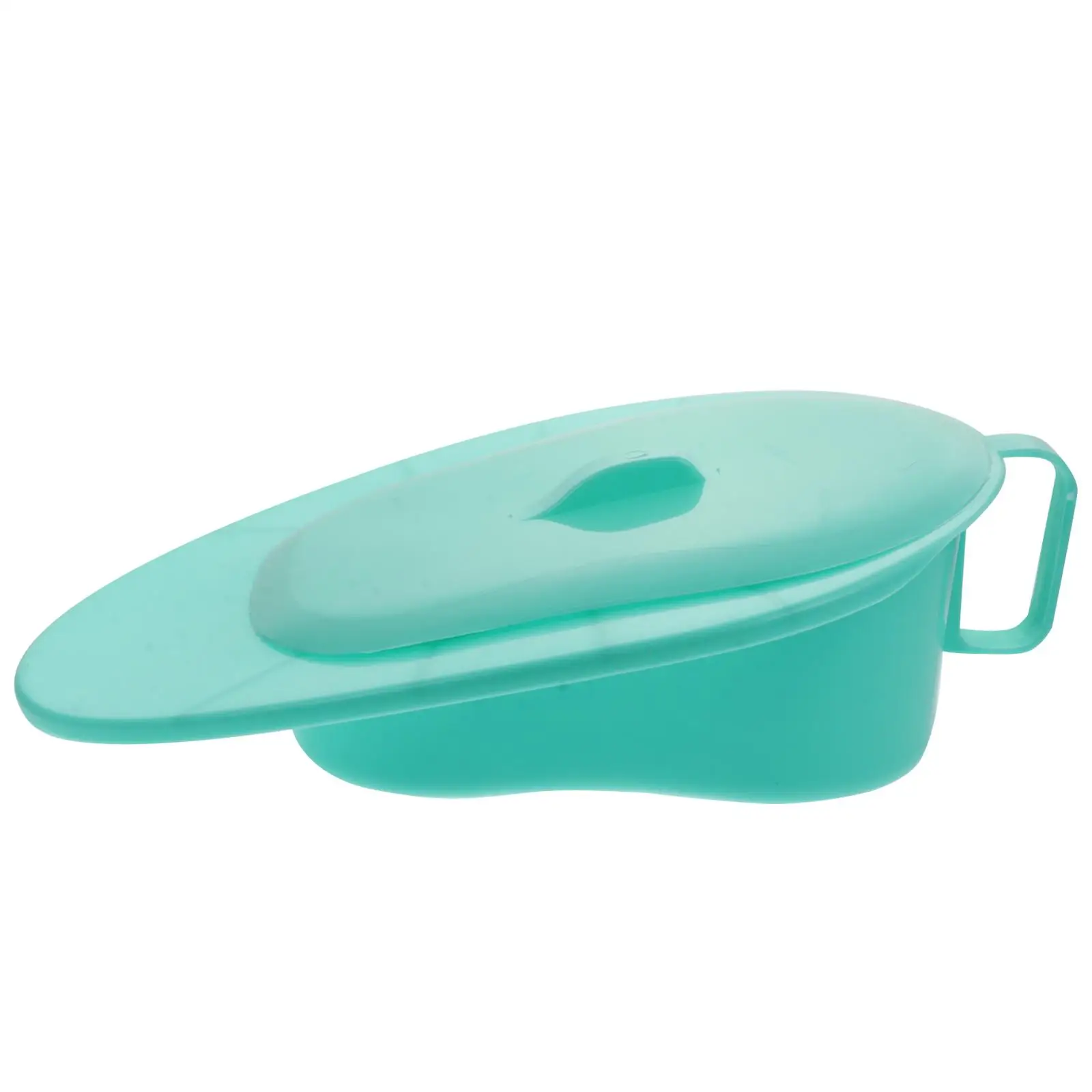 

Portable Bedpan with Lid Sturdy Plastic Lightweight Durable for Men Women Bedridden Patients Home Hospital Use