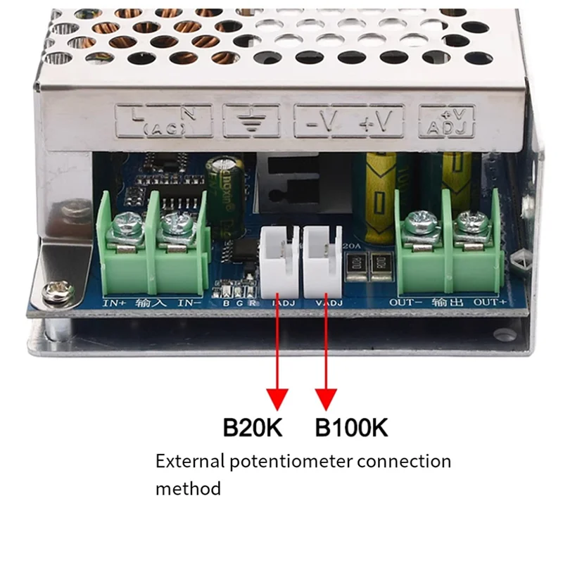 A52T Adjustable 600W 20A DC Constant Current Voltage Step-Down Module Battery Converter From 72V 60V 48V To 36V-12V Board