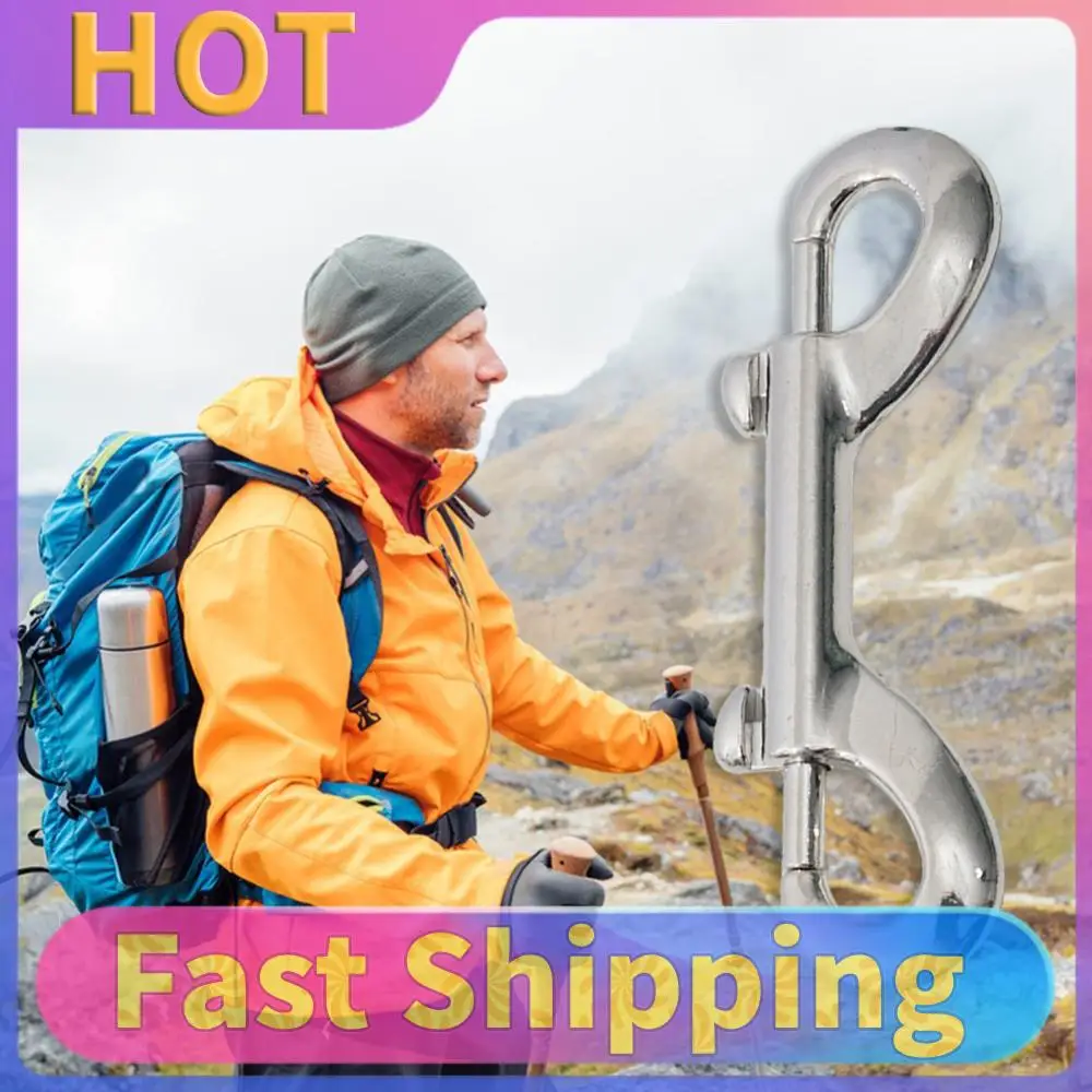 10pcs Trigger Snaps Metal Clips 316 Stainless Steel Quick Draw Link Carabiner B-Shape Spring Hook Boat Hardware
