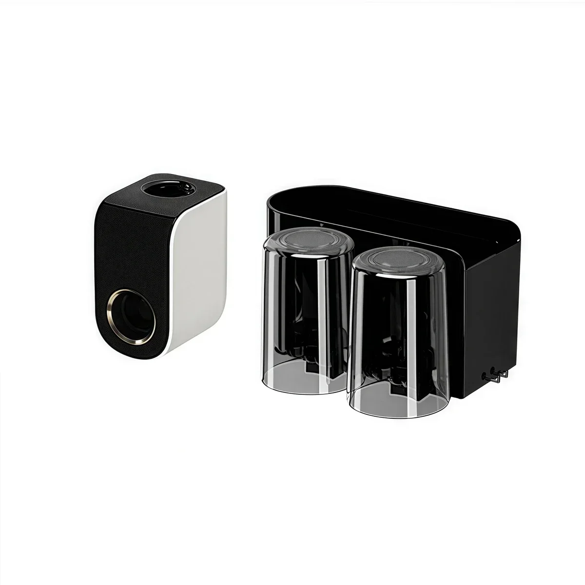 

Органайзер для ванной комнаты, черный, белый, случайный цвет чашки, держатель для зубных щеток, достаточный место для хранения, автоматический сжимаемый механизм