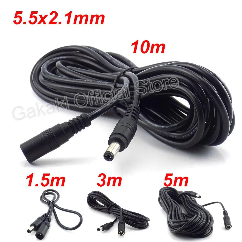 5.5x2.1mm Plug Connector 5V 2A 12V 5A 3.5x1.35mm Jack DC Female to Male Extension Cord Cable Power Supply Adapter Wire Line