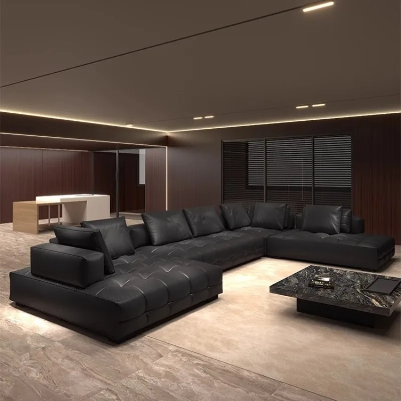 

Leather living room high-end designer Italian baxter sofa