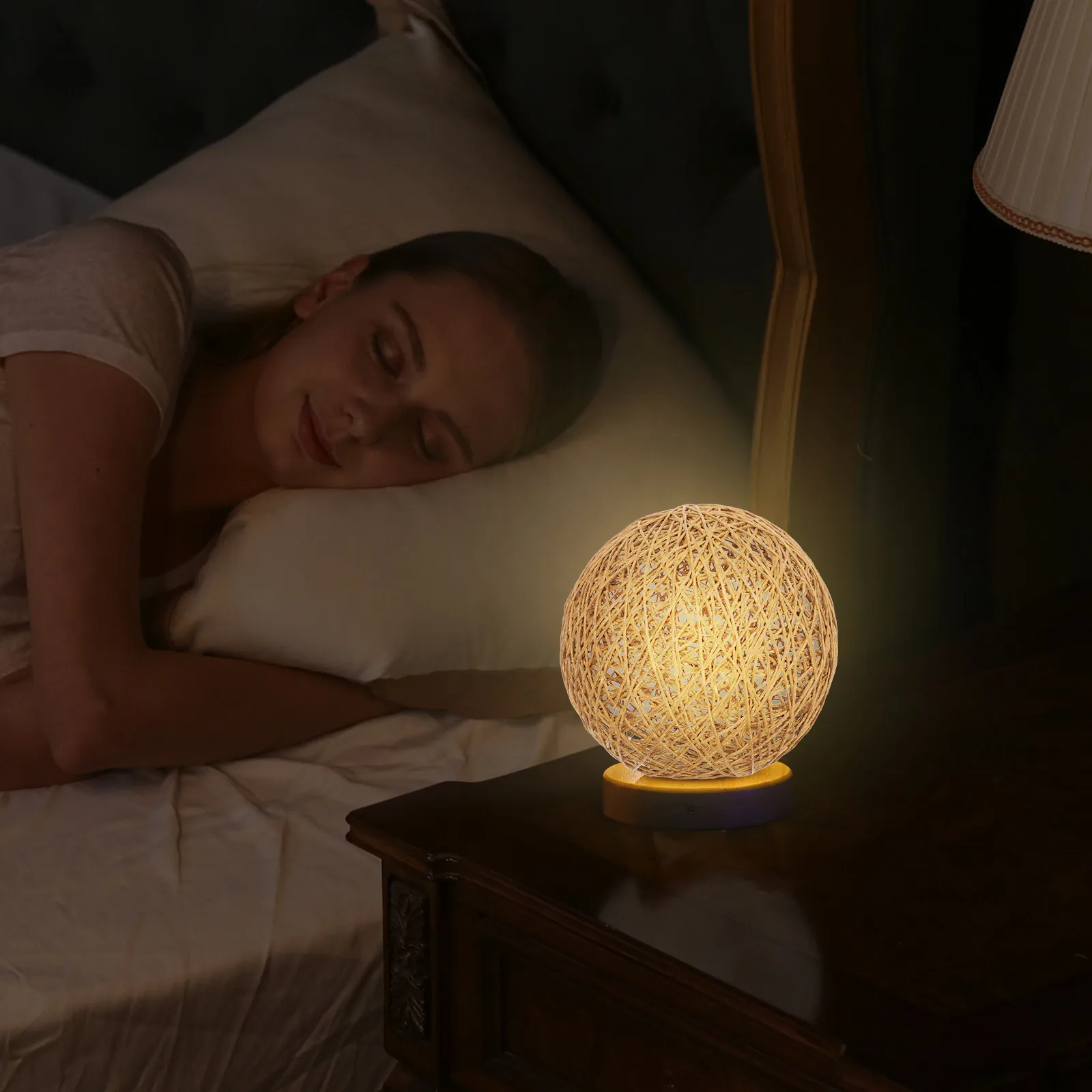 

Плетеный абажур из ротанга в форме шара, декоративный чехол для потолочного светильника, абажур для настольной лампы, чехол для домашнего освещения, абажур для лампы