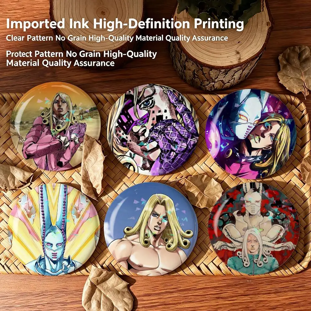 JOJO Valentine  Custom Tinplate Round Button Badge Pins Brooches