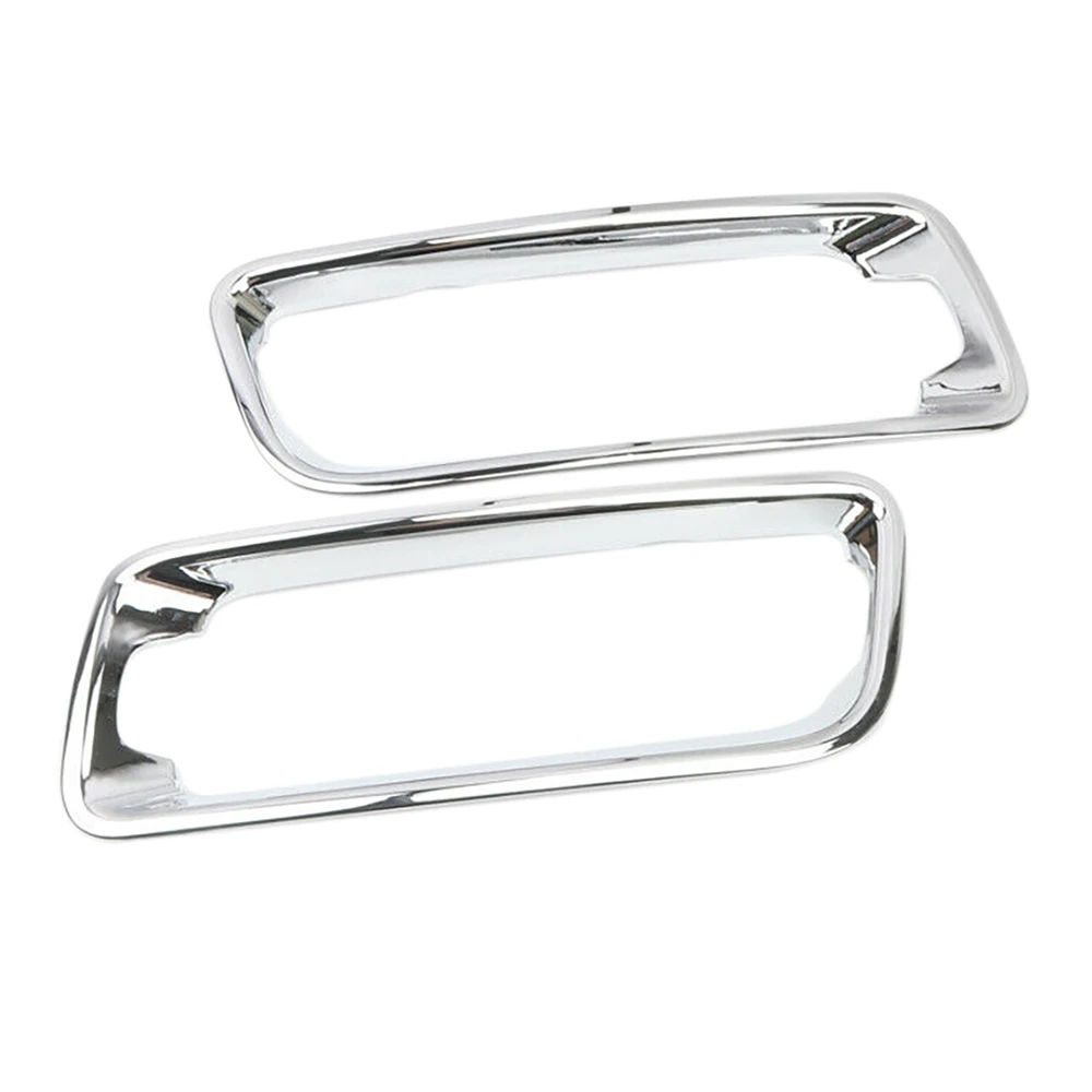 Front Fog Light Lamp Cover Trim for Mitsubishi Pajero 3 4 IV V73 V77 V80 V93 V95 V97 V98 Silver