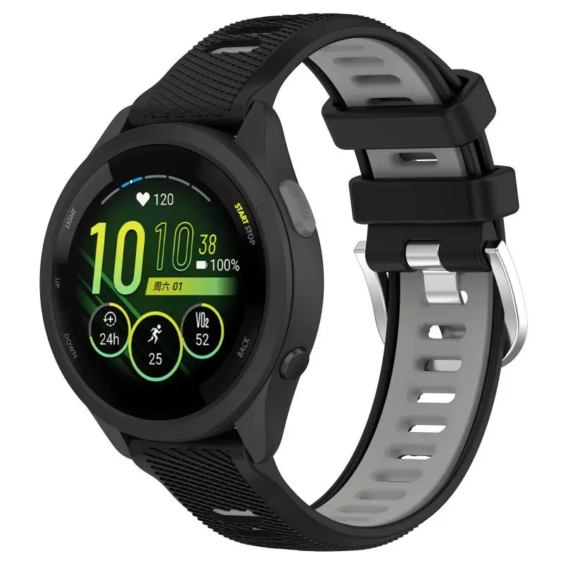 Pasek 18 20 22 mm do Garmin Forerunner 165 265 255 Music Vivoactive 3 4 5 Venu 2 SQ 3 3S Bransoleta Smart Watch Silikonowy pasek do biegania