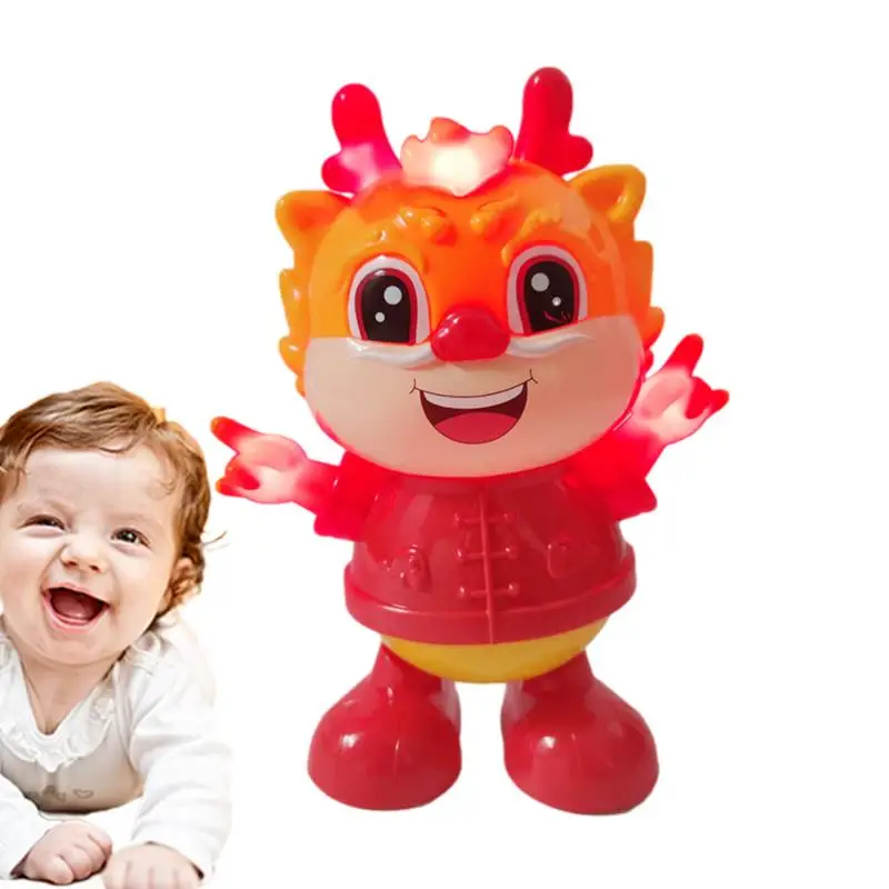 

New Year Dragon LED Lanterns Electronic Singing Dancing Dragon Infant Toy New Year Gift Attractive Doll For Kids Toy Accessories