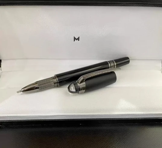 

Premium M Business Rollerball Pen - Black Body Silver Finish Writing Pen (No Pen Box Included)