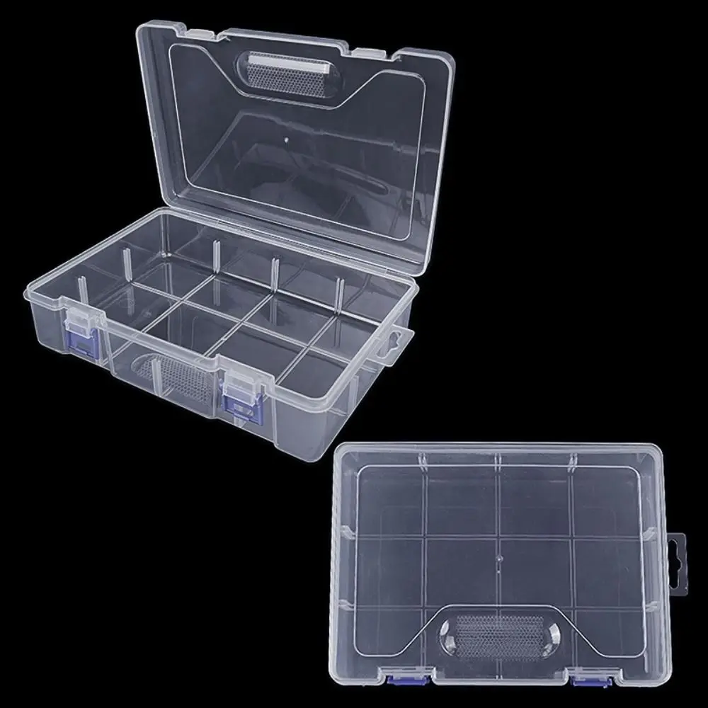 

Square Plastic Transparent Storage Box Jewelry Beads Container Fishing Tools Accessories Box Small Items Sundries Organizer Case
