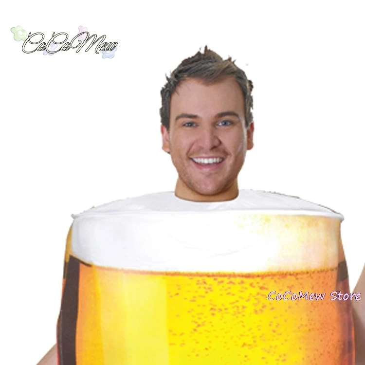 Halloween Beer Mug Performance Costume Cosplay Cosplay Funny Adult Male Performance Costume Beer Suit Girl Boy Funny Suit