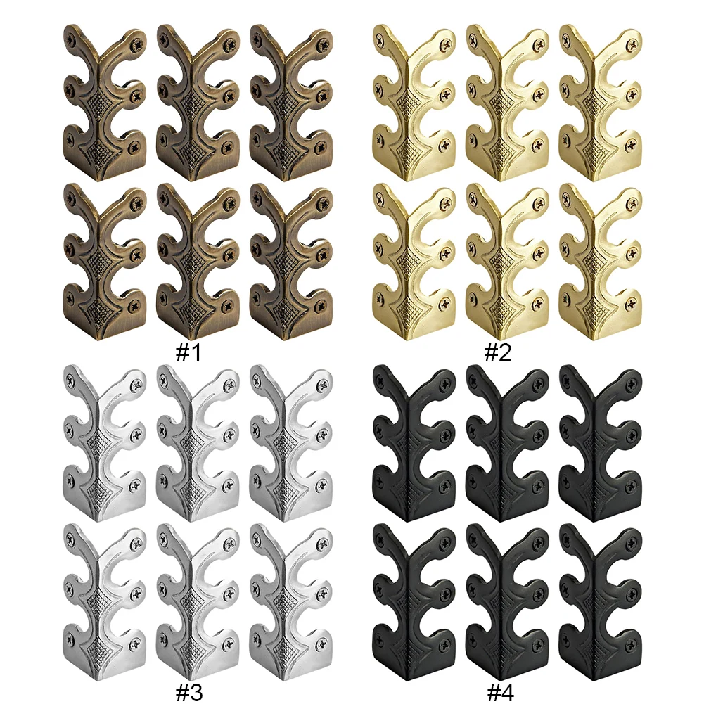 6 PCS Vintage Metal Corner Protector Iron Skiffers Corner Brackets Corners Edge Cover for Both Residential And Commercial Spaces